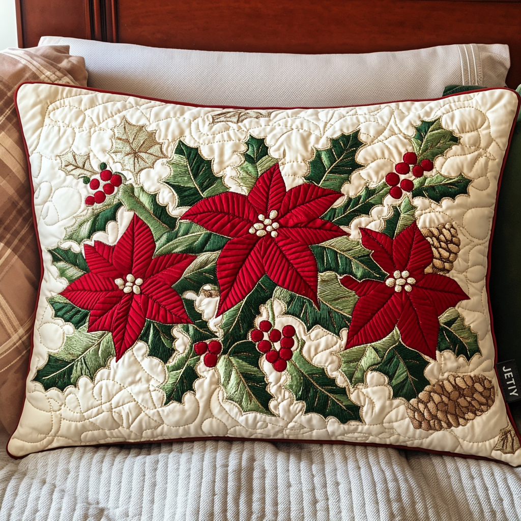 Funda de Almohada Poinsettia Charm