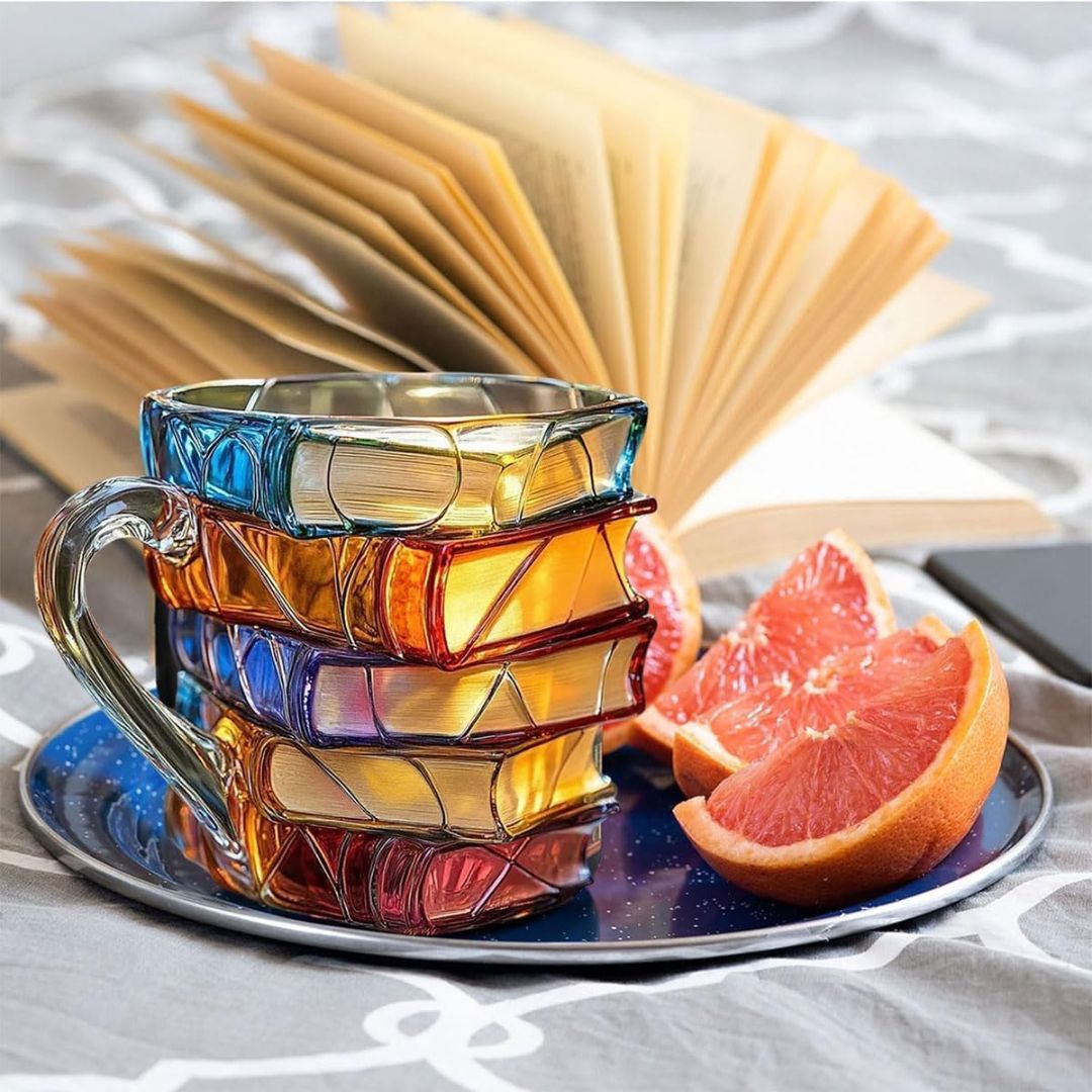 Taza Única Artesanal 3D Felicidad para Aficionados a la Lectura