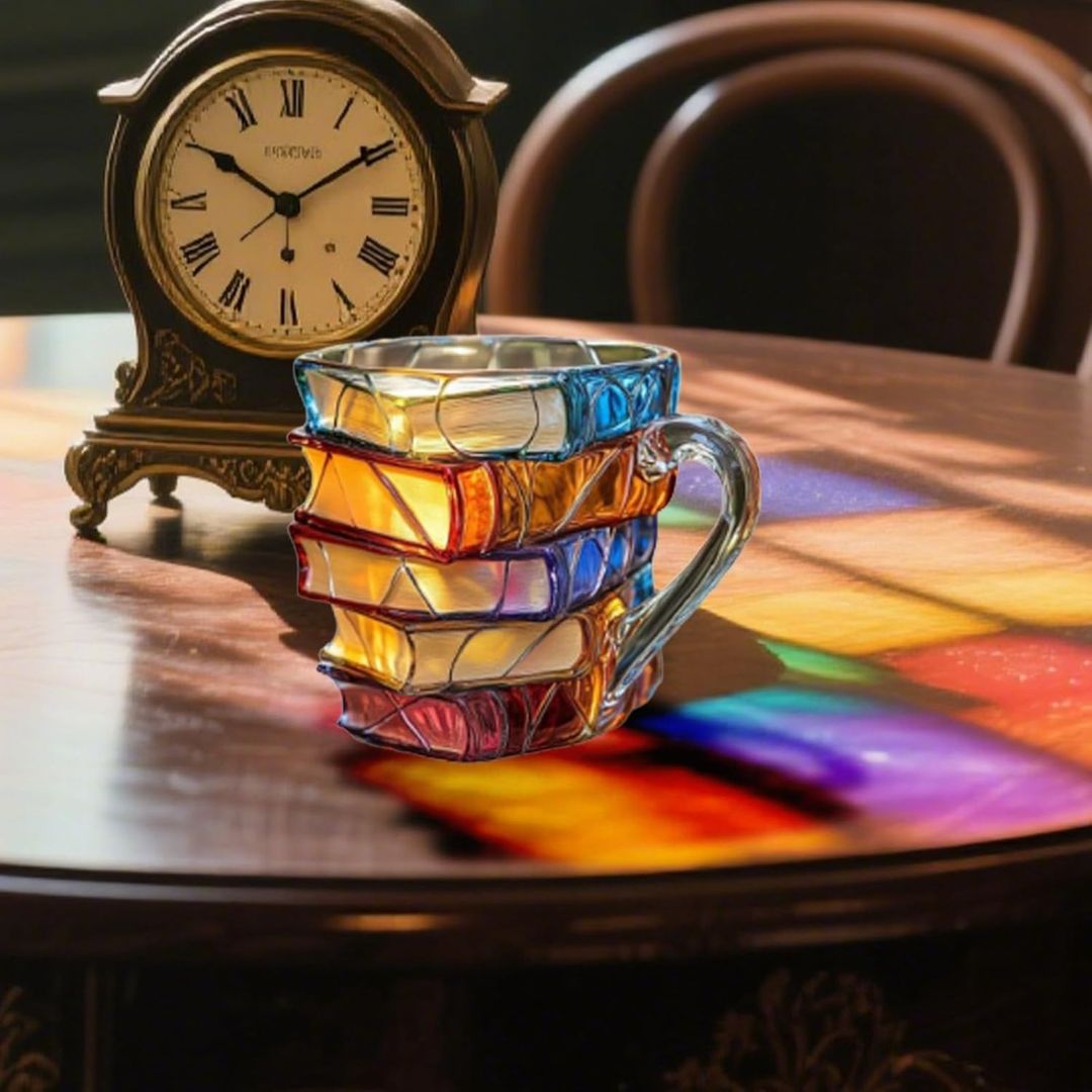 Taza Única Artesanal 3D Felicidad para Aficionados a la Lectura