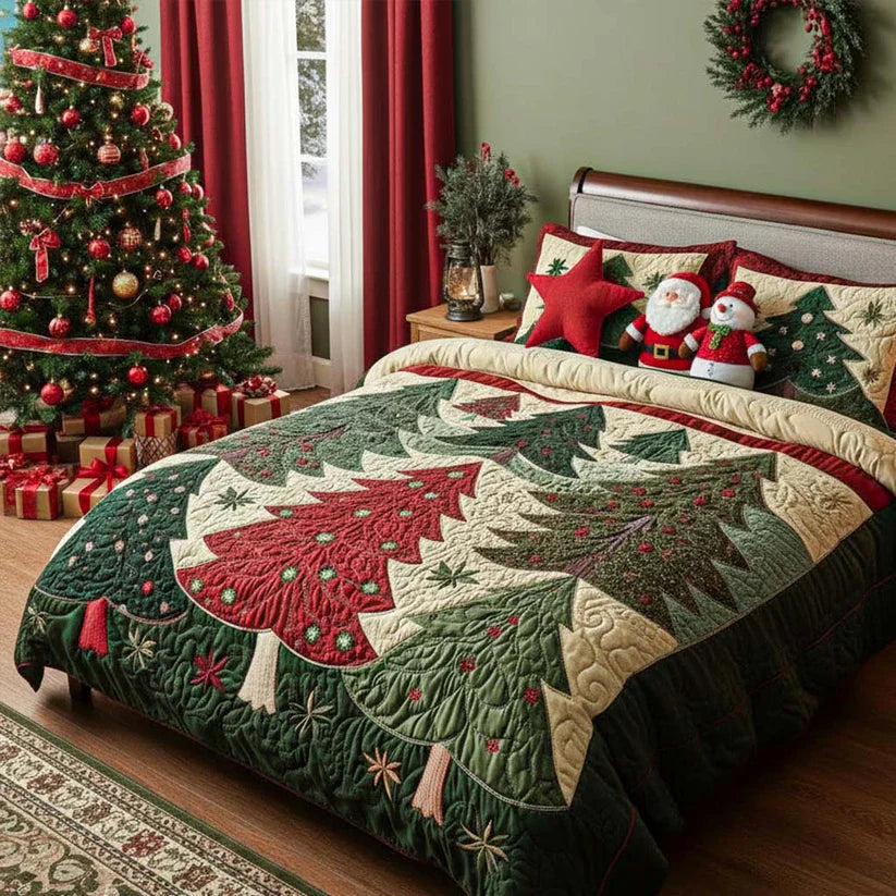 Conjunto de ropa de cama acolchada de 3 piezas - Bosque de la alegría