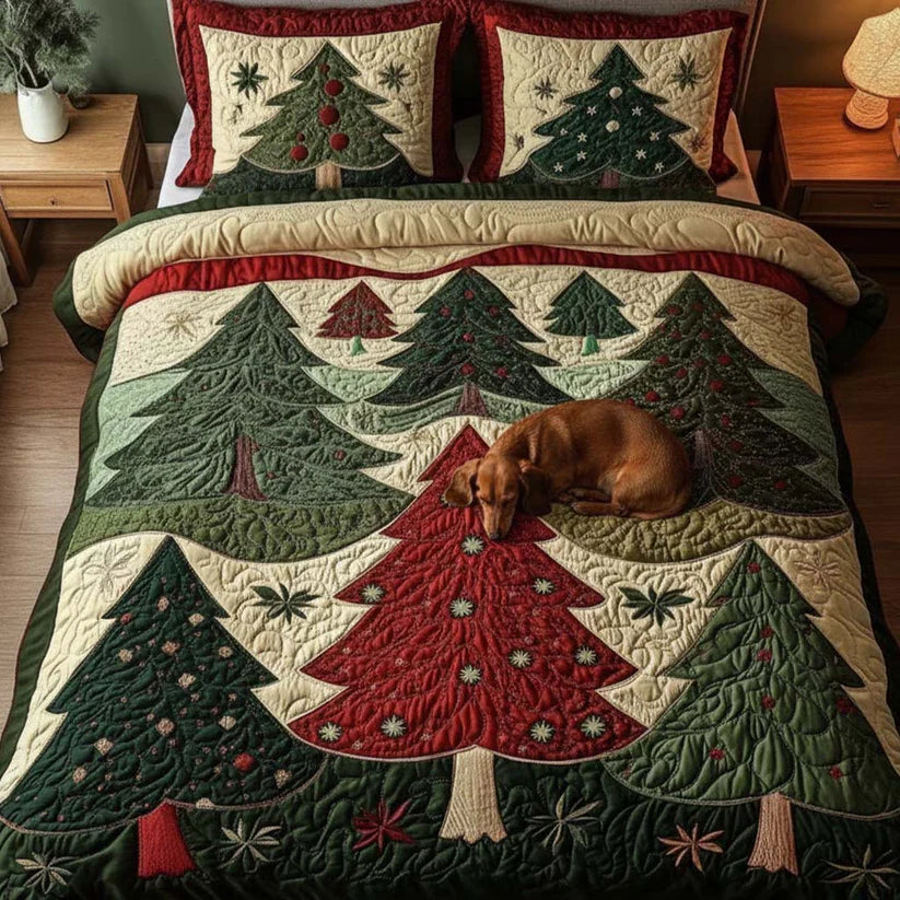 Conjunto de ropa de cama acolchada de 3 piezas - Bosque de la alegría