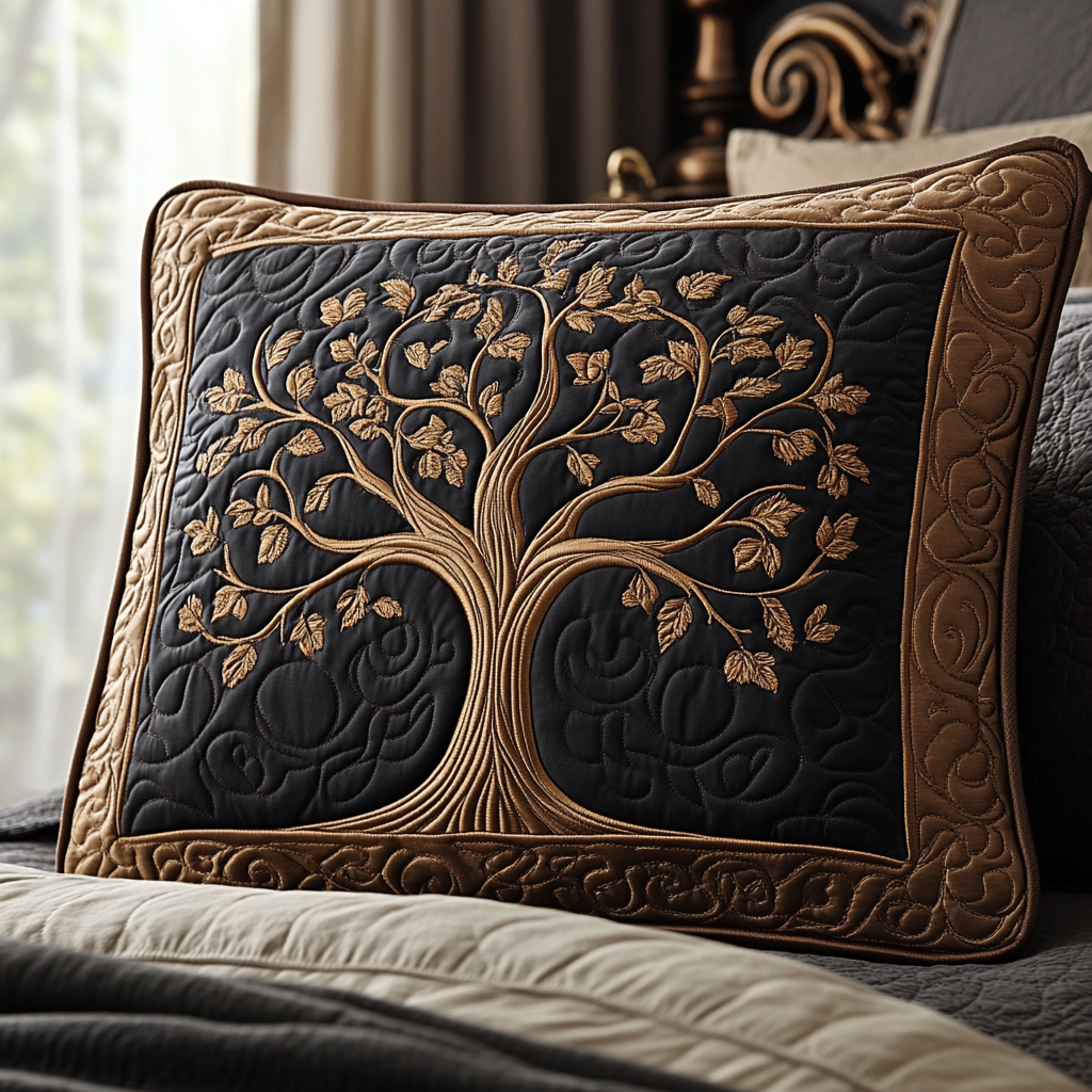 Funda de Almohada Acolchada Golden Harmony