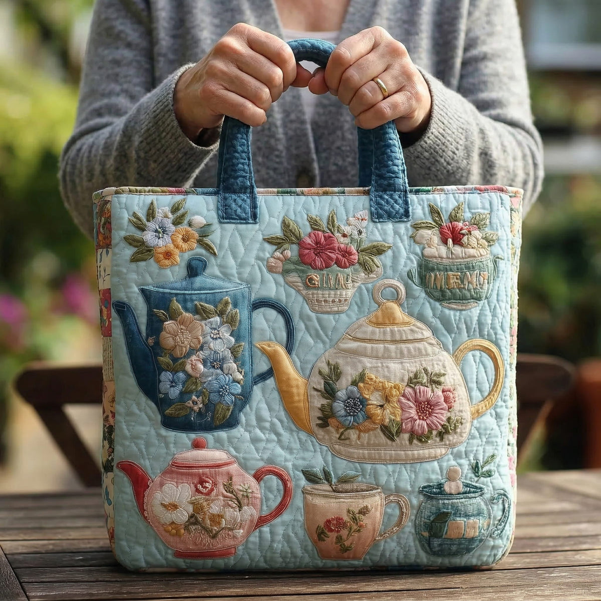 Bolsa Acolchada Bule Floral