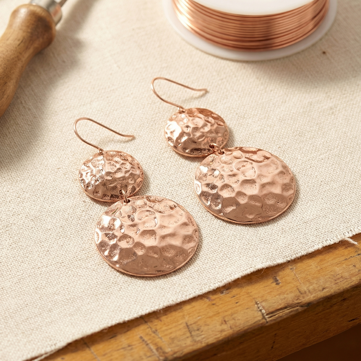 Pendientes de cobre de atardecer