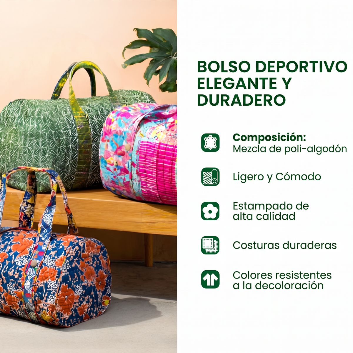 Bolsa de Duffle Acolchada Merry Hippie Van