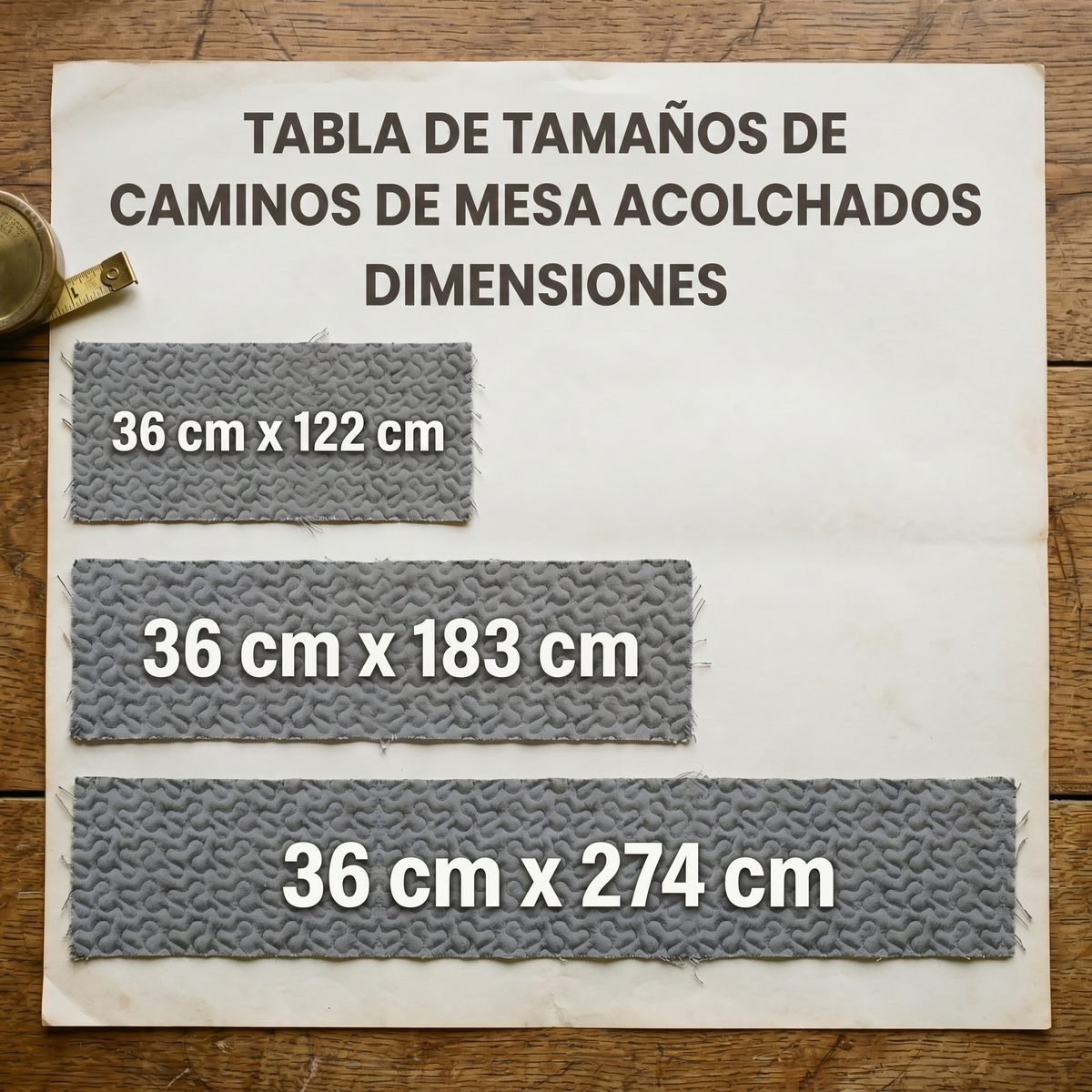 Camino de mesa acolchado - Línea Helada