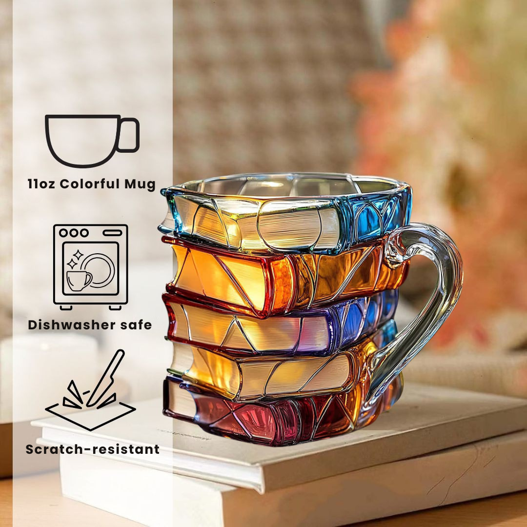 Taza Única Hecha a Mano en 3D para los Apasionados de la Lectura